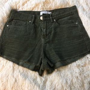 Kendall and Kylie army green high waisted shorts